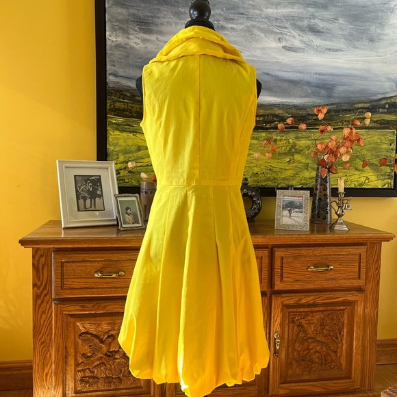 Samuel Dong Classic Bubble Dress - Yellow - Size Small - Picture 5 of 12